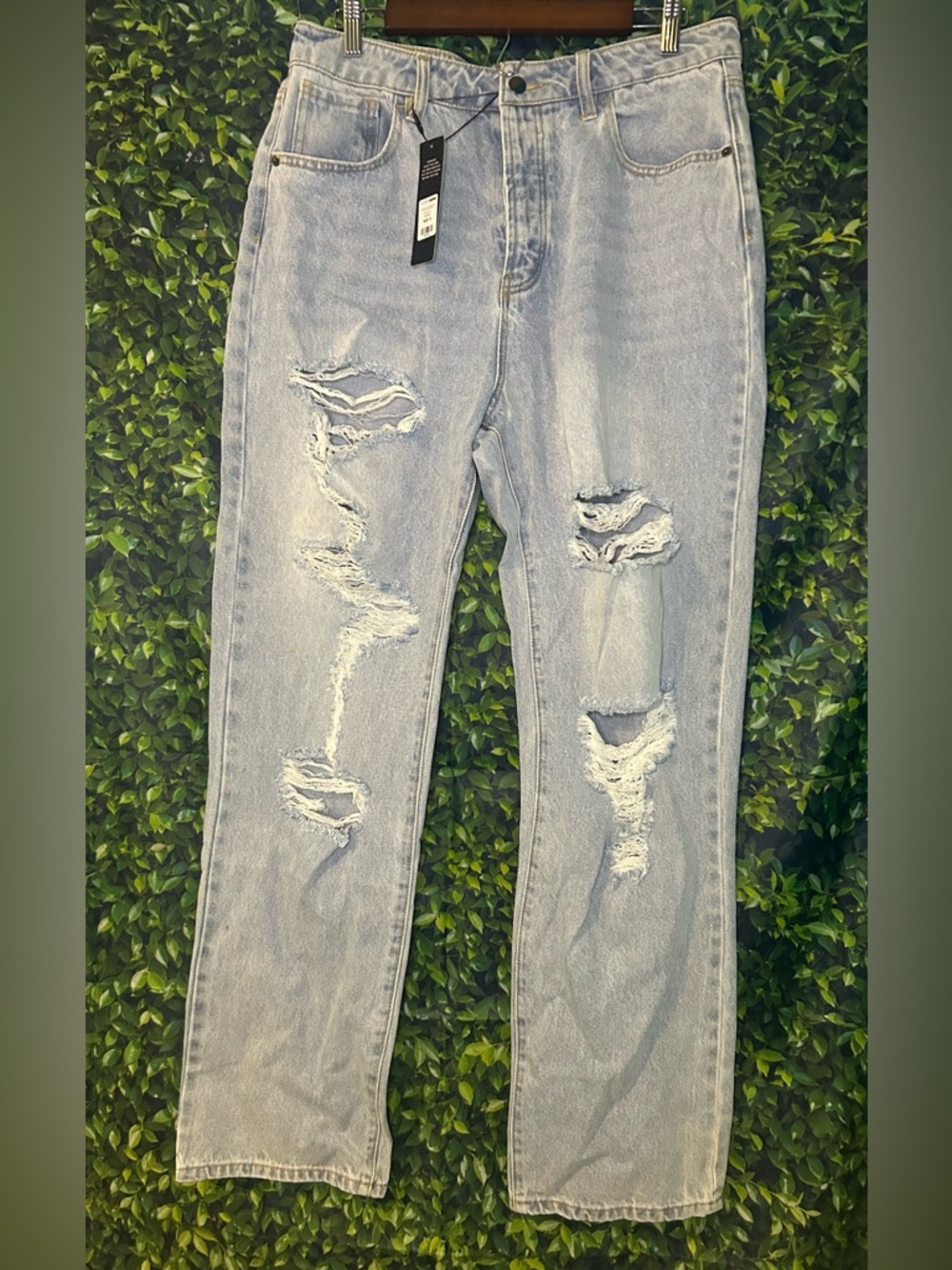 Fashion Nova Light Wash Denim Straight Leg Jeans